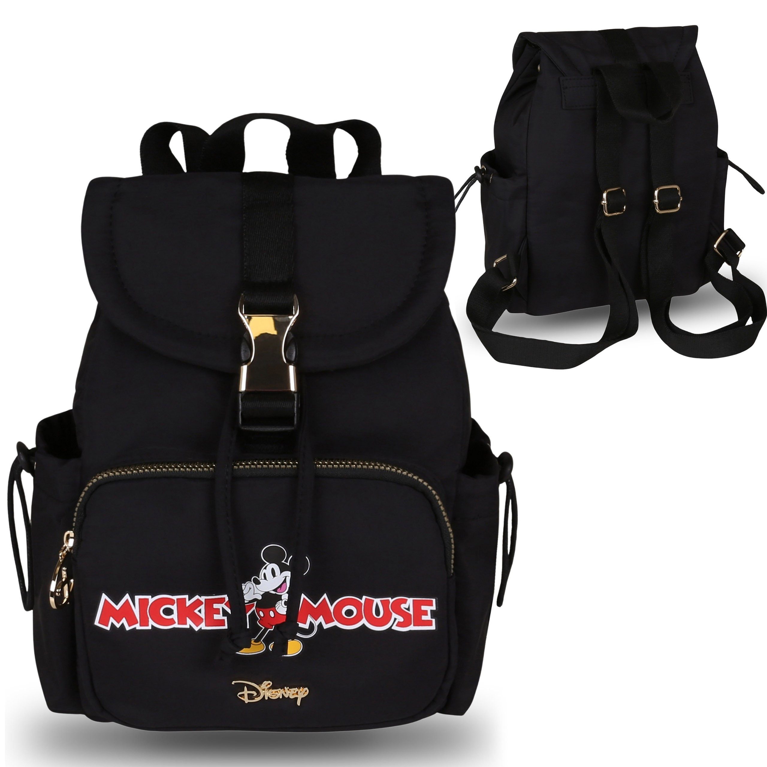 Sarcia.eu Rucksack Mickey Mouse Disney Rucksack schwarz, kleiner Damenrucksack 28x15x23cm