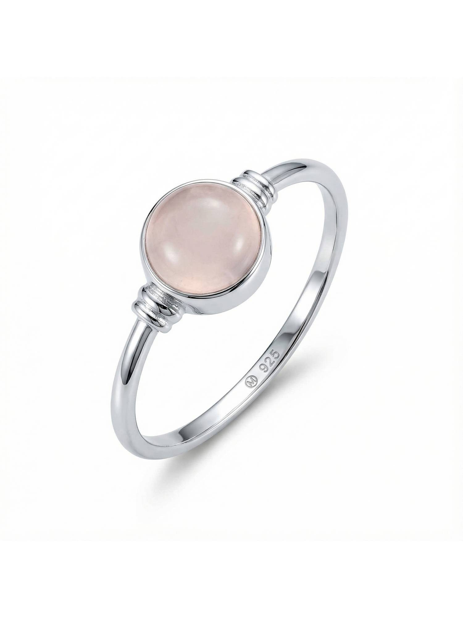 Silberring TOLU aus 925 Silber mit Rosenquarz
