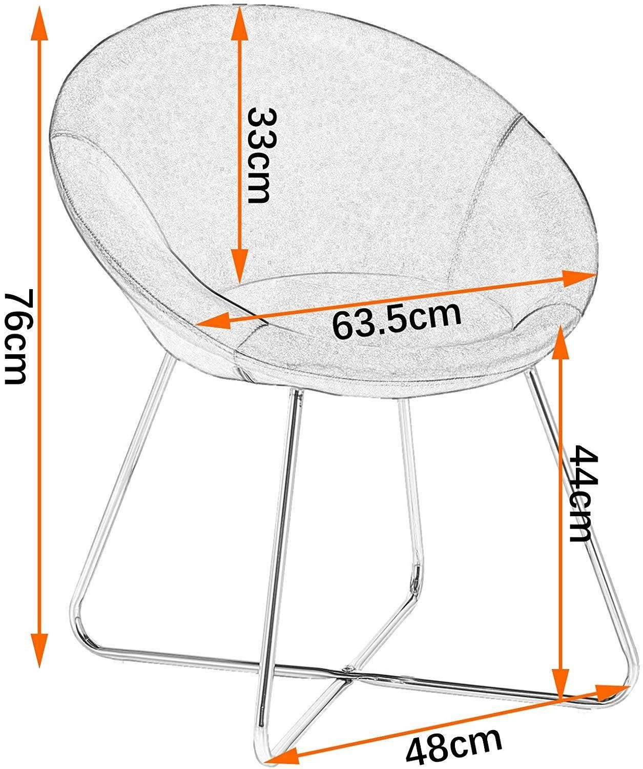 Esszimmerstuhl Samt, Rosa aus 2 Metallbeine Woltu Sessel, (Set, St), Sitzfläche