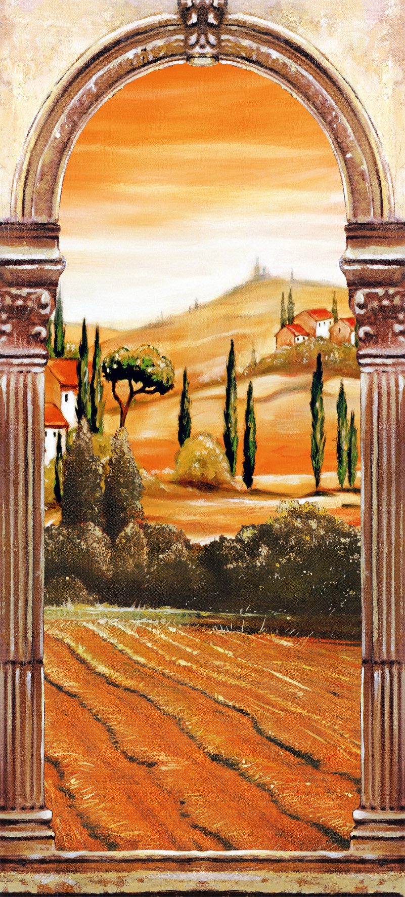 Papermoon Türtapete "TÜR" PREMIUM-VLIES-Tapete, leicht strukturiert, Seidenmatt, restlos trocken abziehbar, (komplett Set inkl. Tapetenkleister, 19503), Toscana