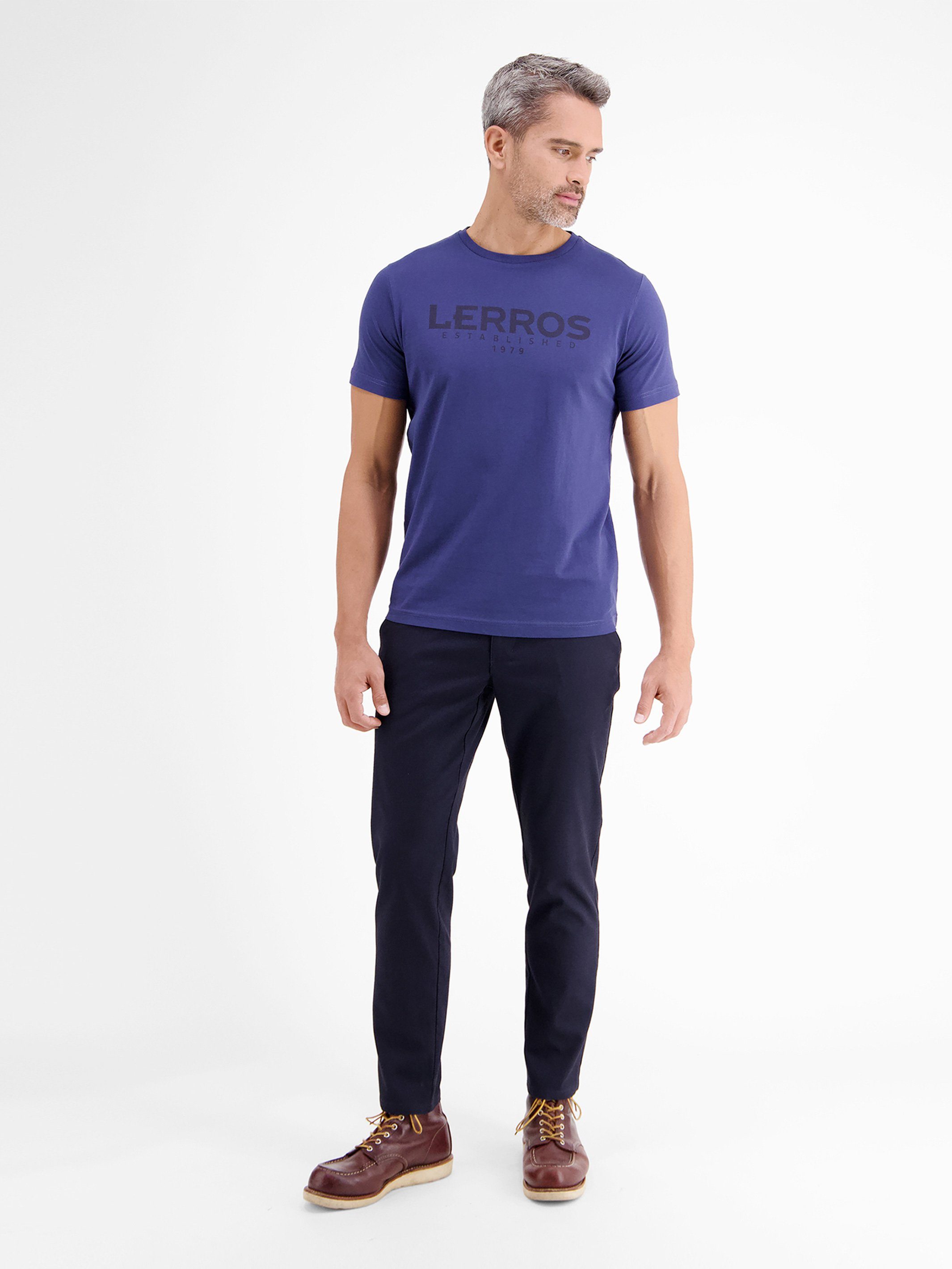 VINTAGE LERROS Logoprint LERROS T-Shirt T-Shirt mit BLUE