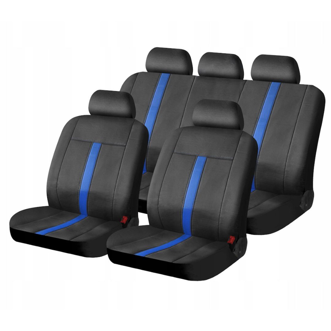 Michelin Autositzbezug MICHELIN Autositzbezüge, schwarz und blau, 9 tlg, 9-tlg., MICHELIN Autositzbezüge, schwarz und blau, 9 tlg