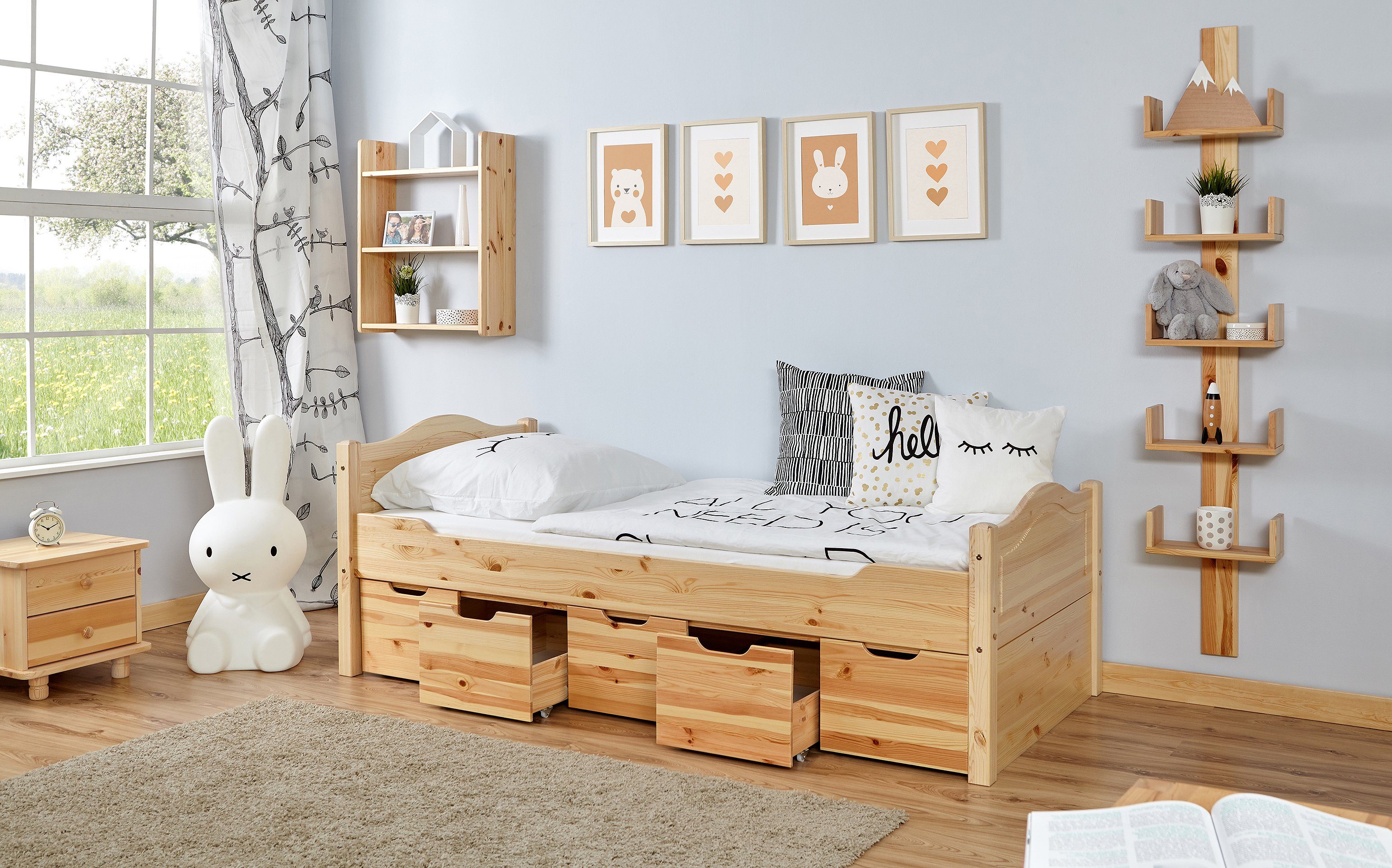 Ticaa Daybett "Leni" mit 5 Schubkästen günstig online kaufen