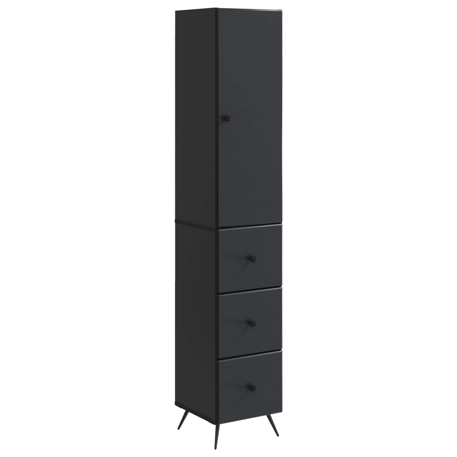 vidaXL Schranksystem Schrankset 2 stk. 34,5 x 34,5 x 90 cm Holzwerkstoff Schwarz (2-St)