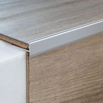 PROVISTON Treppenkantenprofil Aluminium, 36 x 18.5 x 1000 mm, Silber, Treppenkante, Winkelprofil