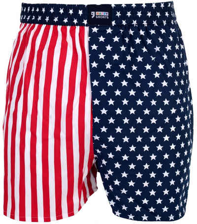 HAPPY SHORTS Boxershorts Happy Shorts american Boxer Boxershorts Shorts Webboxer D01 witzige Designs NEU (1-St)