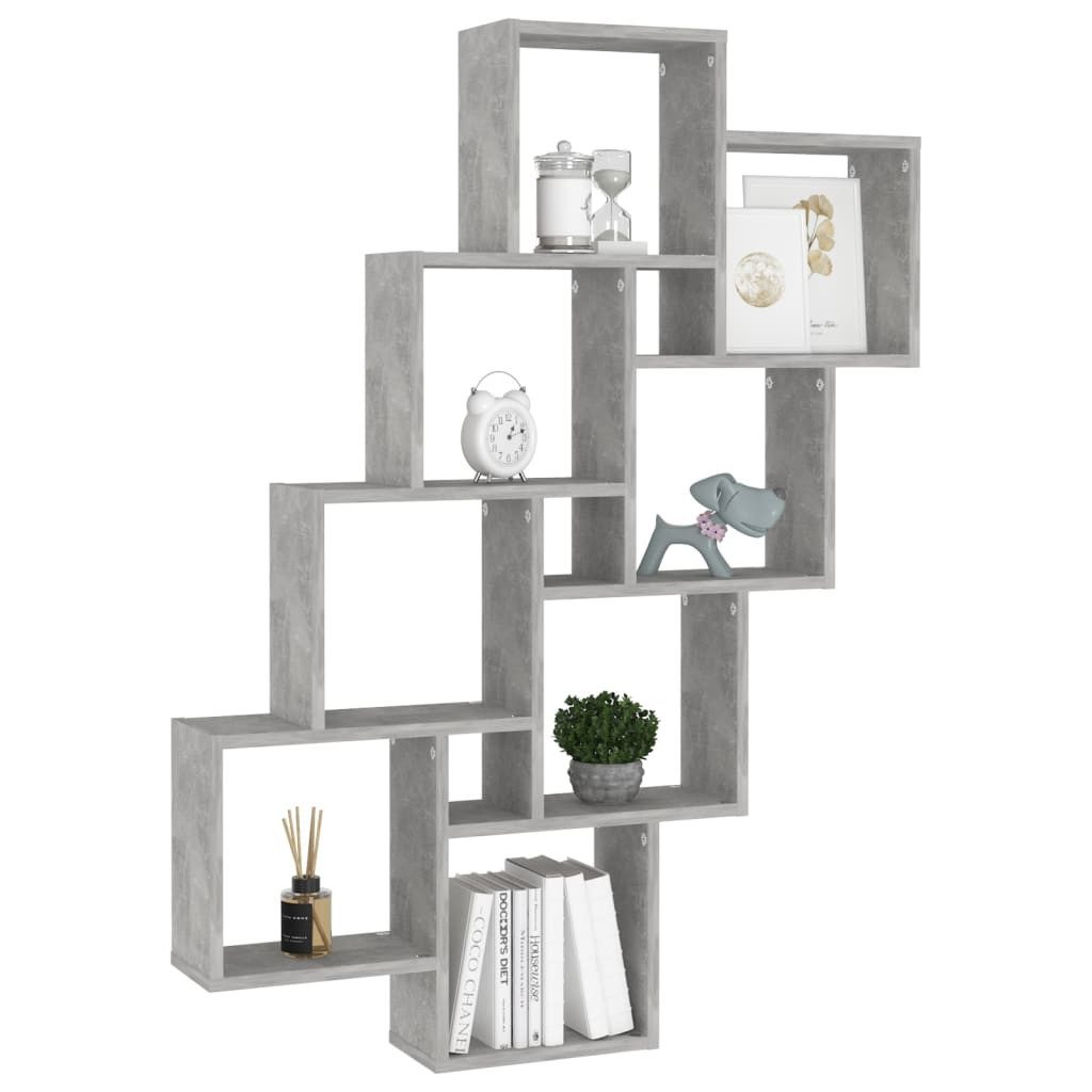 vidaXL Regal Würfelregal Betongrau 90x15x119 cm günstig online kaufen