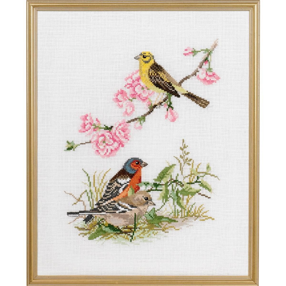 Eva Rosenstand Clara Wæver Kreativset Eva Rosenstand Kreuzstich Set "Vögel II", (embroidery kit by Marussia)