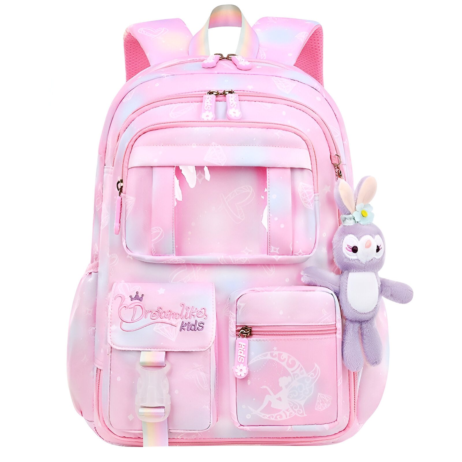 WS-Trend Kinderrucksack Häschen Hase Mädchen Rucksack Backpack Tasche Schultasche, 45 x 32 x 17 cm