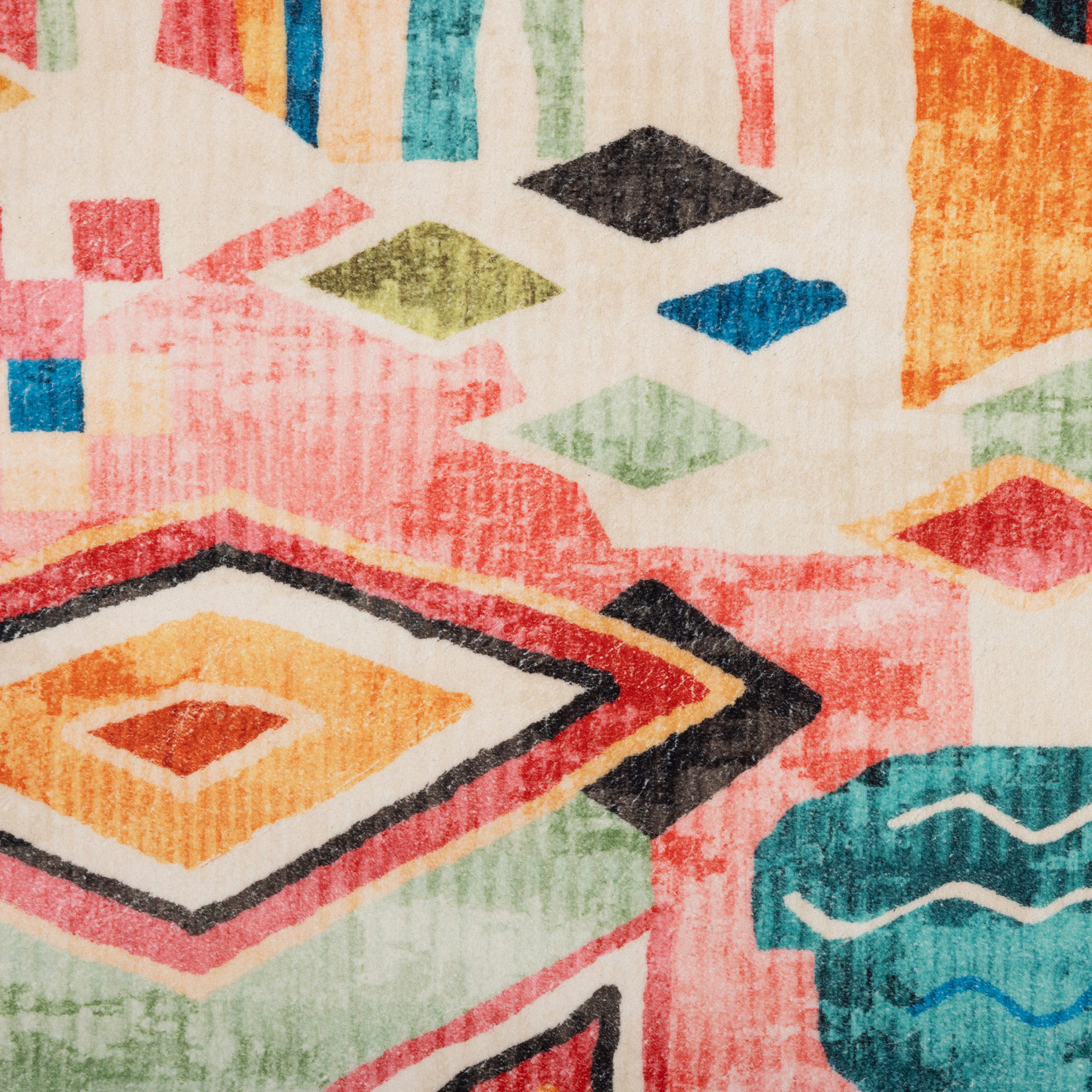 Gino Falcone Badematte Ariella GF-145, Höhe 7 mm, rutschhemmend beschichtet, fußbodenheizungsgeeignet, Polyester, rechteckig, Badteppich, bedruckt, modernes Design, Rauten, weich & kuschelig