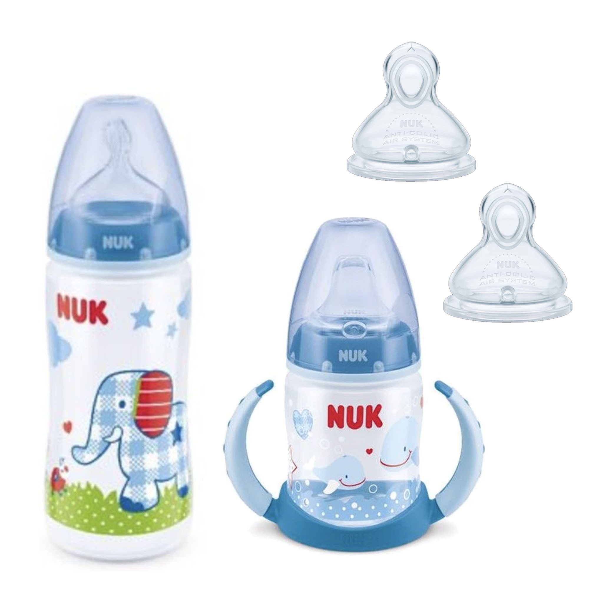 Babyflasche NUK Babyflasche Trinklernbecher VORTEIL set mit 2er Sauger 6-18M