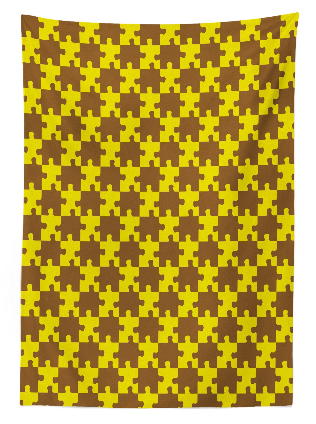 Abakuhaus Tischdecke Gelb Farbfest geeignet Bereich Für Pieces Puzzle Klare Farben, Außen Braun den Bicolor Waschbar