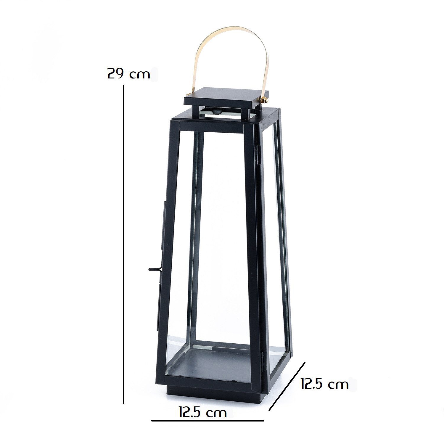 Marrakesch Orient & Mediterran Interior Kerzenlaterne Windlichter Gartenlaterne Eirik aus Metall, 2er-Set, in Schwarz 40 cm (2 St), 2er Set – Bild 4 von 5