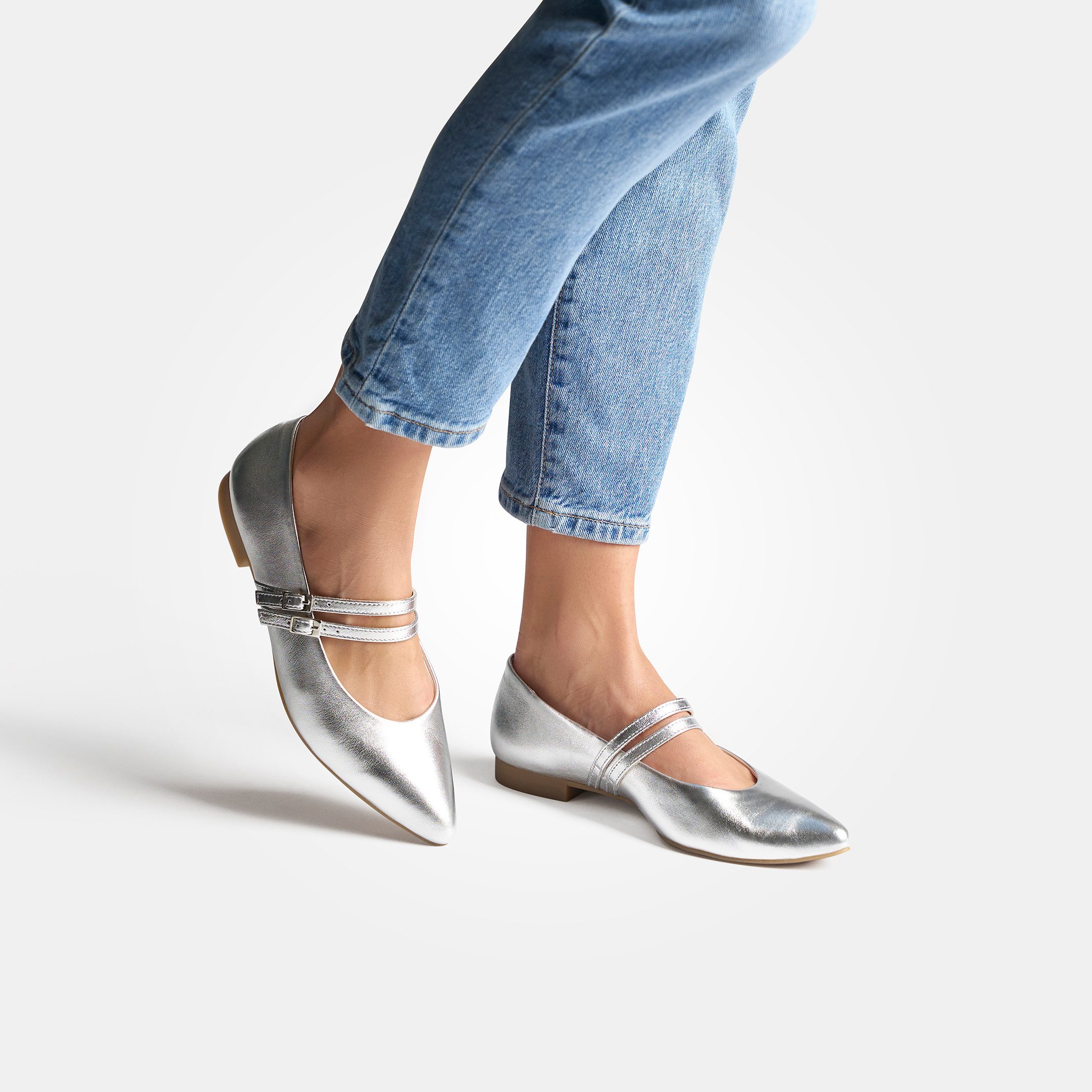 Paul Green Paul Green 1022-145, Ballerina, Silber, Damen Ballerina