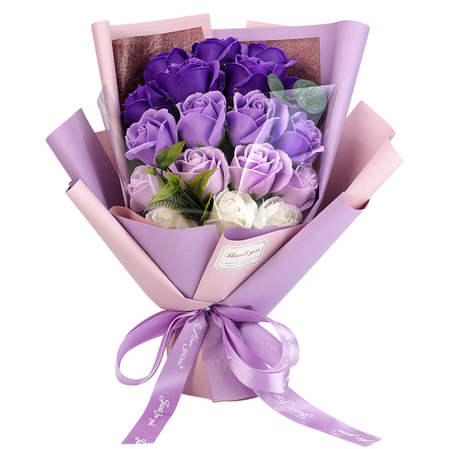 Kunstblume Rosenstrauß Seife Rosenblumenstrauß Seifenblume für Valentinstag günstig online kaufen