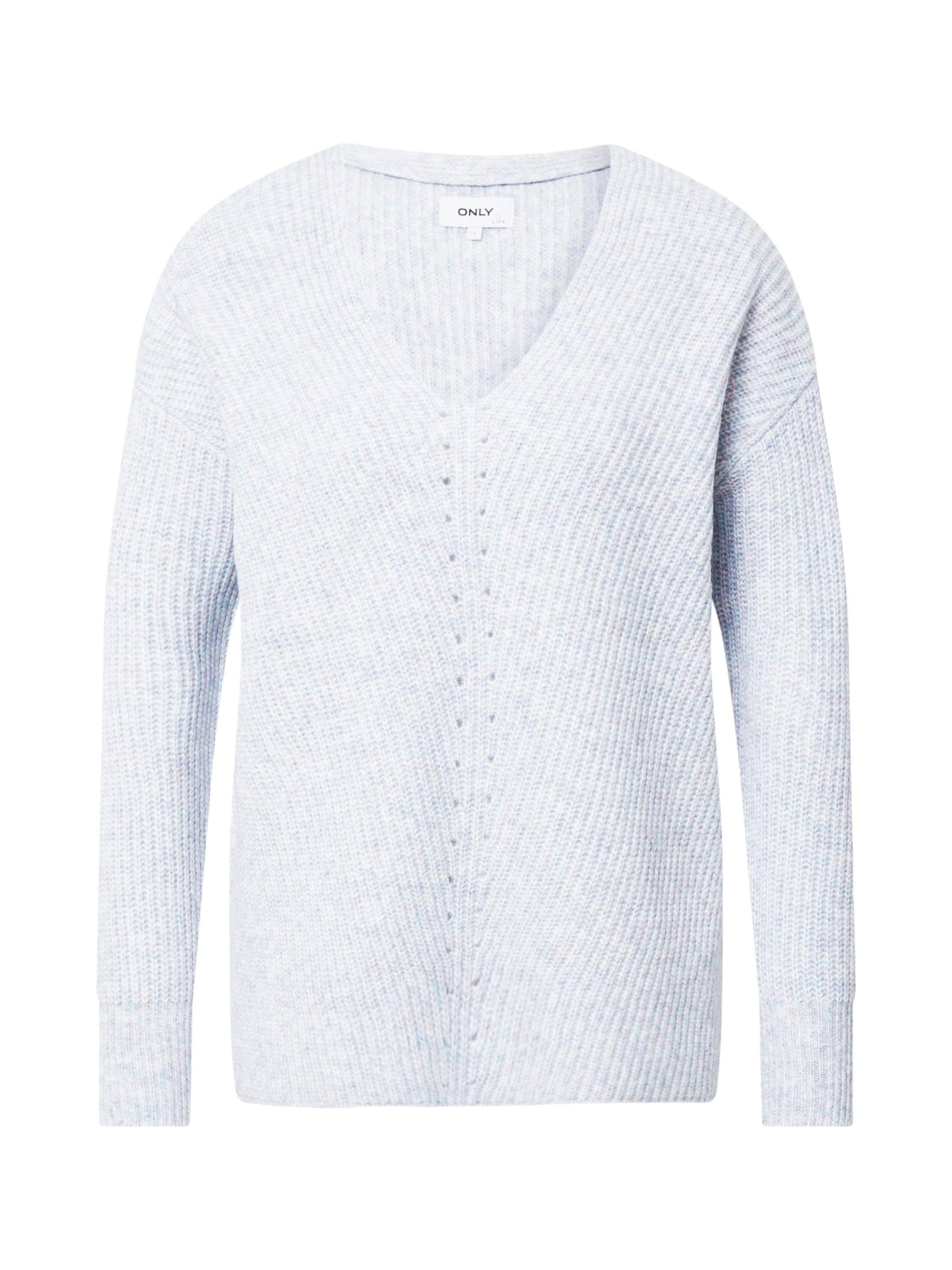 (1-tlg) AIRY ONLY Strickpullover Lochmuster