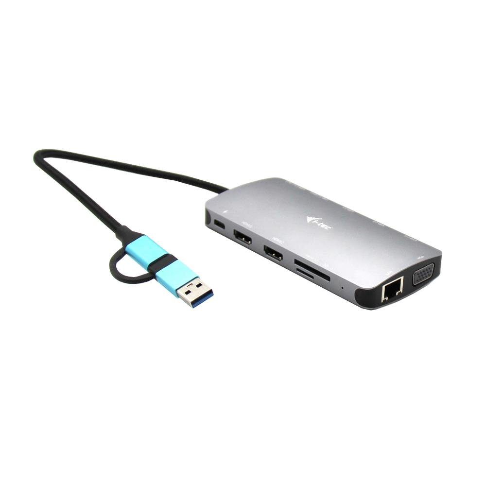 Laptop-Dockingstation USB 3.0 USB-C/Thunderbolt 3x Display Metall-Nano-Dock mit LAN