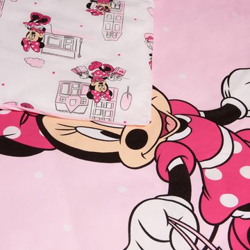 Wendebettwäsche Minnie Mouse Bettwäsche Shopping Renforcé / Linon, BERONAGE, 100% Baumwolle, 2 teilig, 135x200 + 80x80 cm