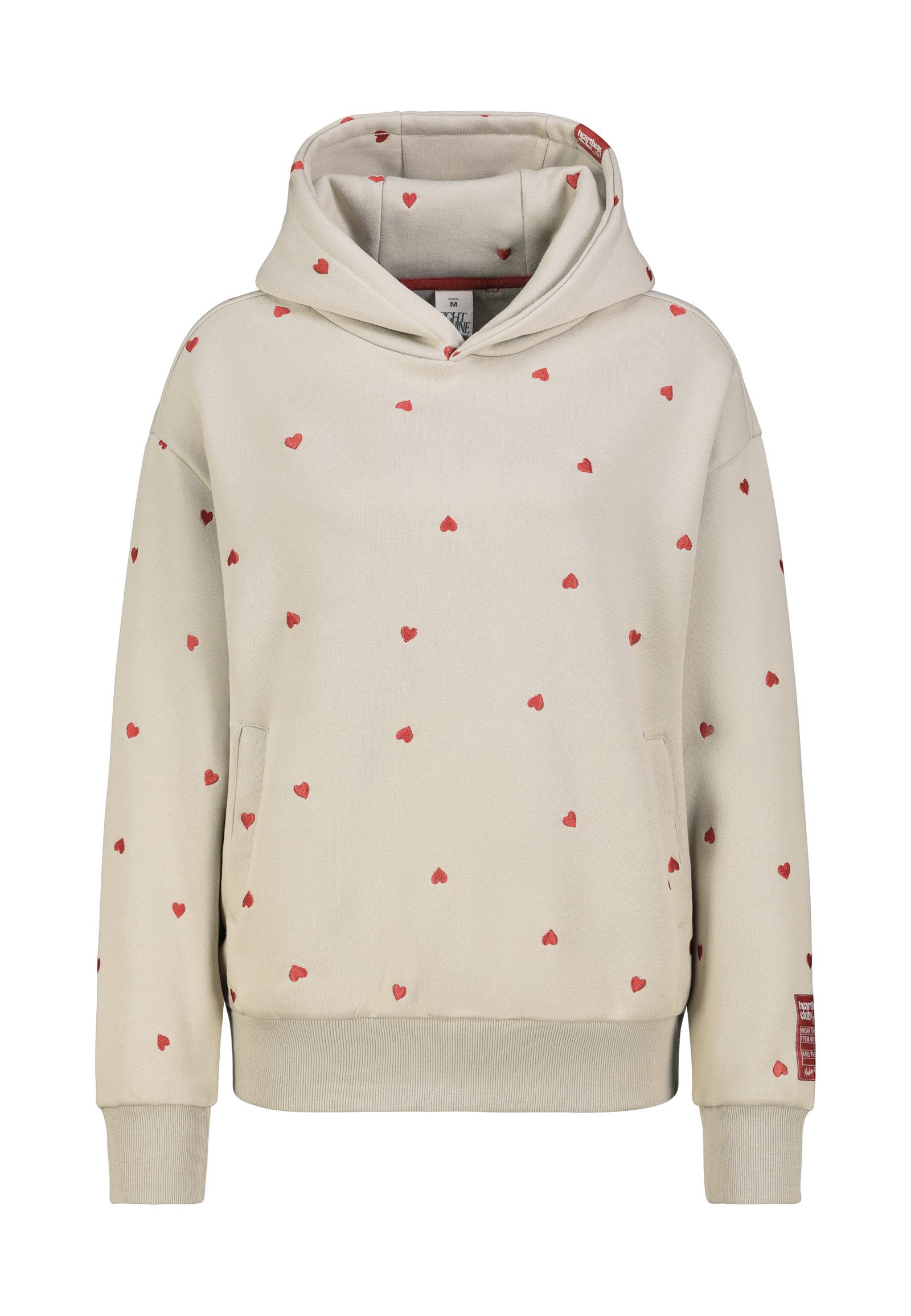 Eight2Nine Kapuzenpullover Damen Hoodie mit süßem Alloverprint Sweater, Kapuzensweatshirt mit seitl. Eingrifftaschen