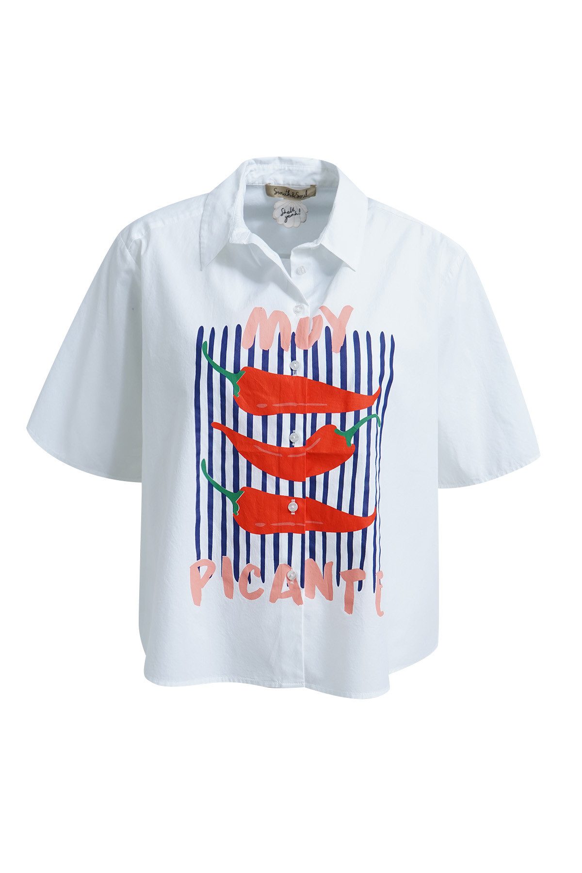 Smith & Soul Langarmbluse BOXY BLOUSE MUY PICANTE PRINT