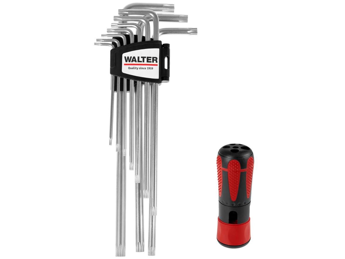 WALTER Stiftschlüssel Walter TX Stiftschlüsselsatz 11-teilig, Hochwertiger Stahl mit hoher Härte