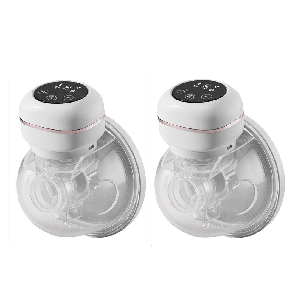 XDeer Elektrische Milchpumpe 1/2 Stück Tragbare Milchpumpe Elektrisch, Milchpumpe Haende frei, 2-tlg., mit 3 Modi und 27 Stufen, Massage LCD  Milchpumpe