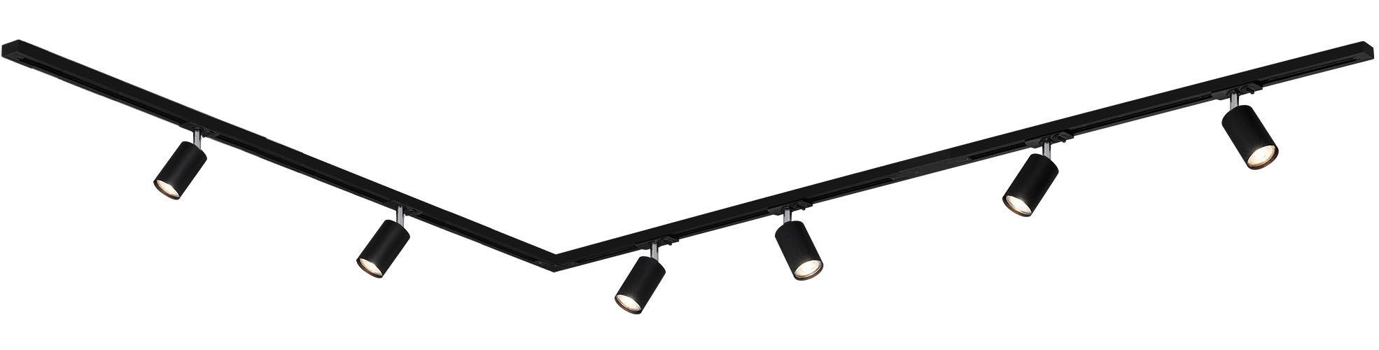 Briloner Leuchten Schienensystem-Sets RAIL, ohne Leuchtmittel, Schienensystem Rail 3 m Schwarz max. 9W Decke Wohnzimmer Büro Küche