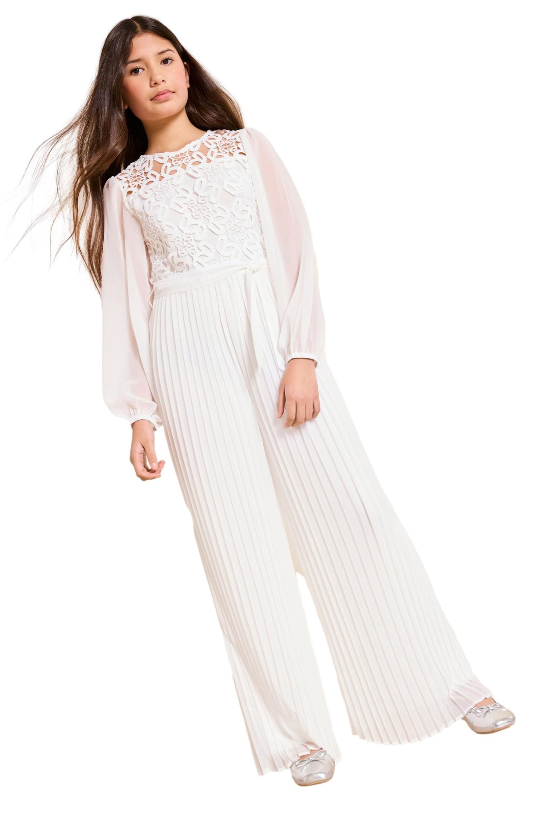 LIPSY Jumpsuit Lipsy festlicher 2-in-1-Jumpsuit mit Spitze (2-tlg)