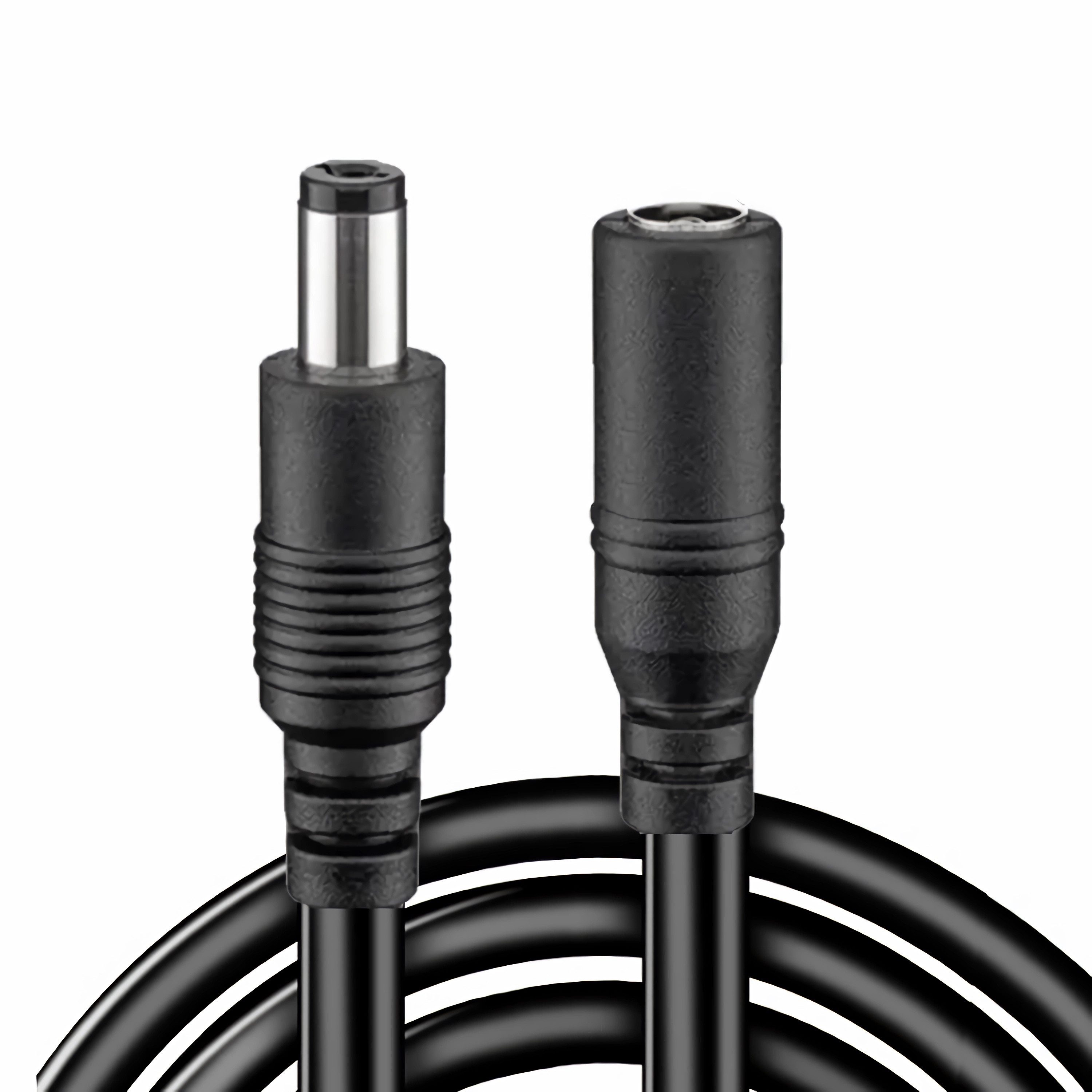 Bolwins O51C 5m Strom Verlängerungskabel Kabel DC Kupplung 5,5x2,1mm 12V Netzkabel, DC-Stecker 5,5 x 2,1 mm, gerade Ausführung, Standard-Hohlstecker, DC-Buchse 5,5 x 2,1 mm, passgenau, stabile Steckverbindung (50 cm), flexibel verlegbar, platzsparende Stromverlängerung