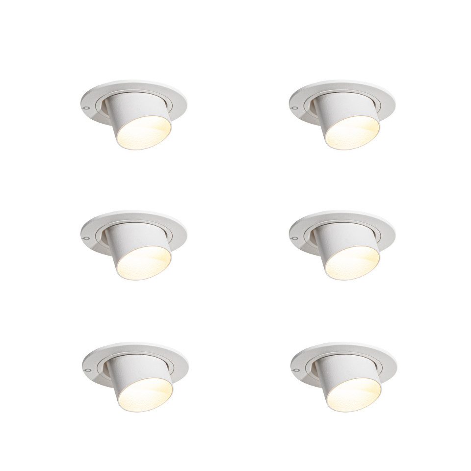 Qazqa LED Einbaustrahler Installa, QAZQA Einbau­leuchte, Weiß, Aluminium, Modern