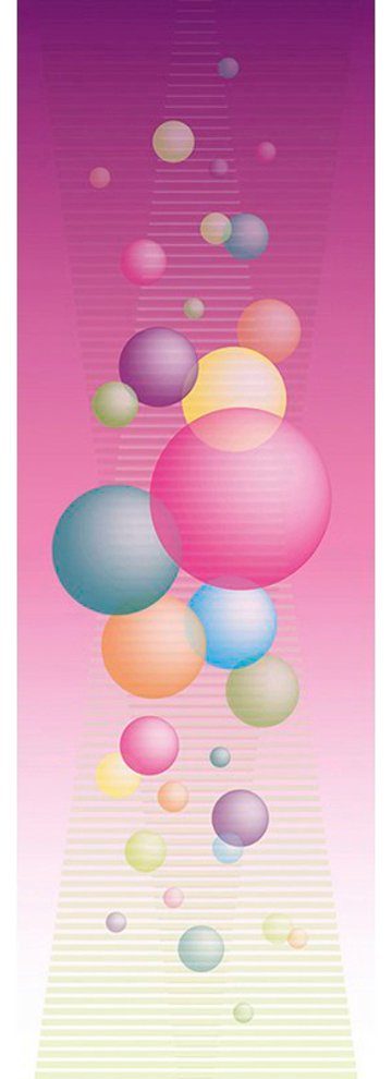 1,80m Tapete Pink Architects Kreise (1 1,00m Panel Fototapete Paper St), Bunt Spherical, Grafik x