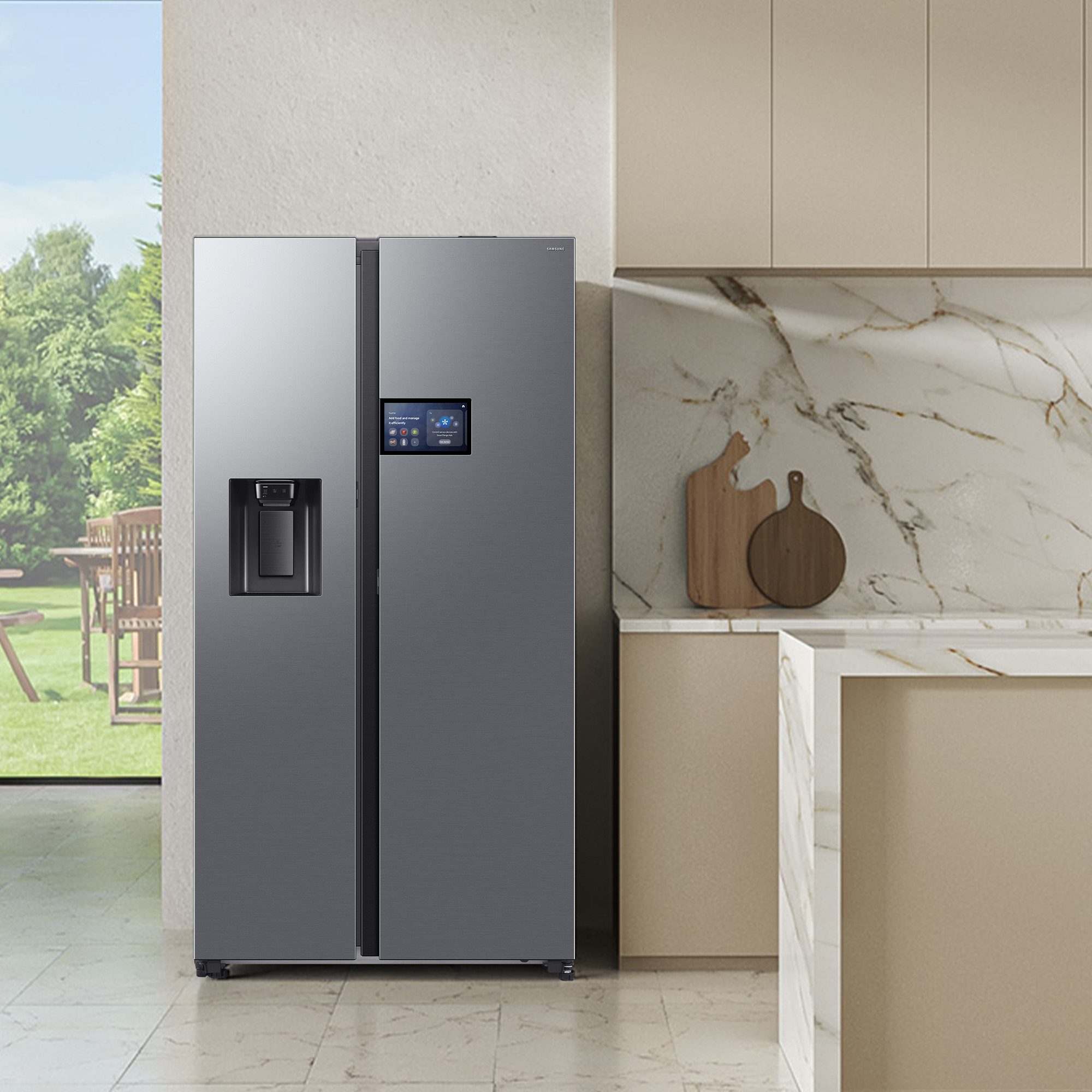 Samsung Side-by-Side RS94F RS90F65EDT, 178,4 cm hoch, 91,2 cm breit, Separate Temperaturregelung für Kühl- und Gefrierbereich
