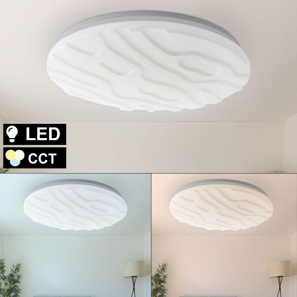 etc-shop LED Deckenleuchte, LED-Leuchtmittel Tageslichtweiß, Deckenbeleuchtung Kaltweiß, Deckenleuchte Deckenlampe verbaut, Warmweiß, Rundleuchte Neutralweiß, fest