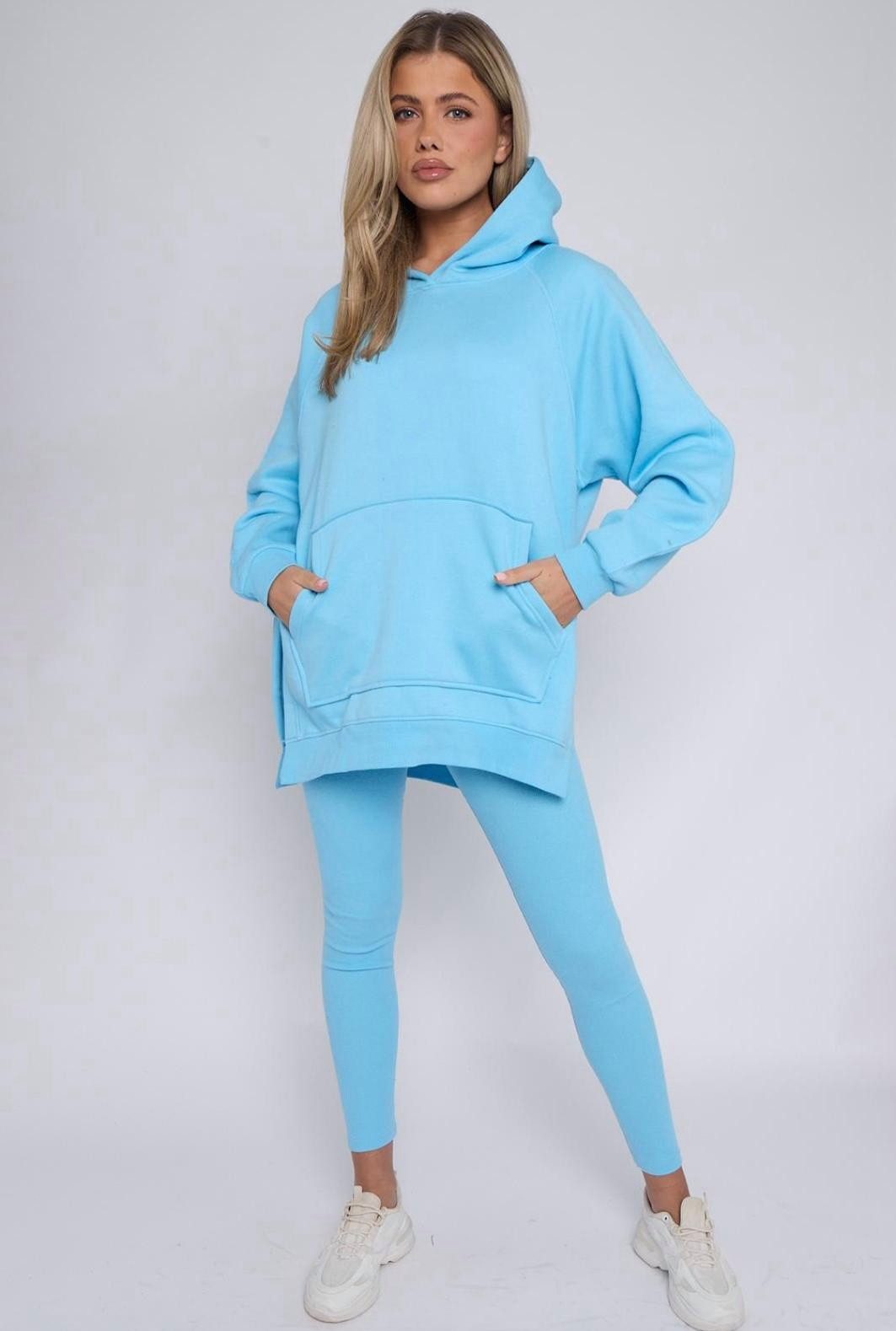 Generisch Damen Trainingsanzug Winter Sportanzug Oversize Jogginganzug Warm Outfit Hausanzug Loungewear Zweiteiler Tracksuit Freizeitanzug (A07 Deep Red,M