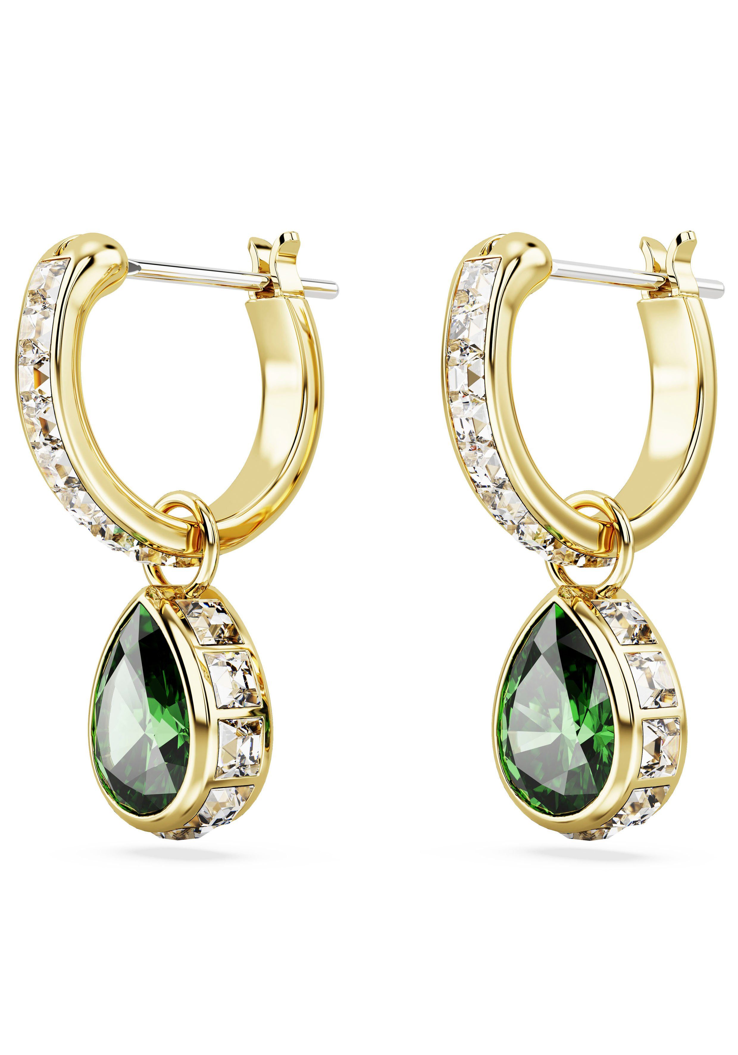 Swarovski Paar Creolen Chroma, mit Swarovski® Kristall Swarovsi® Zirkonia - Einhänger abnehmbar