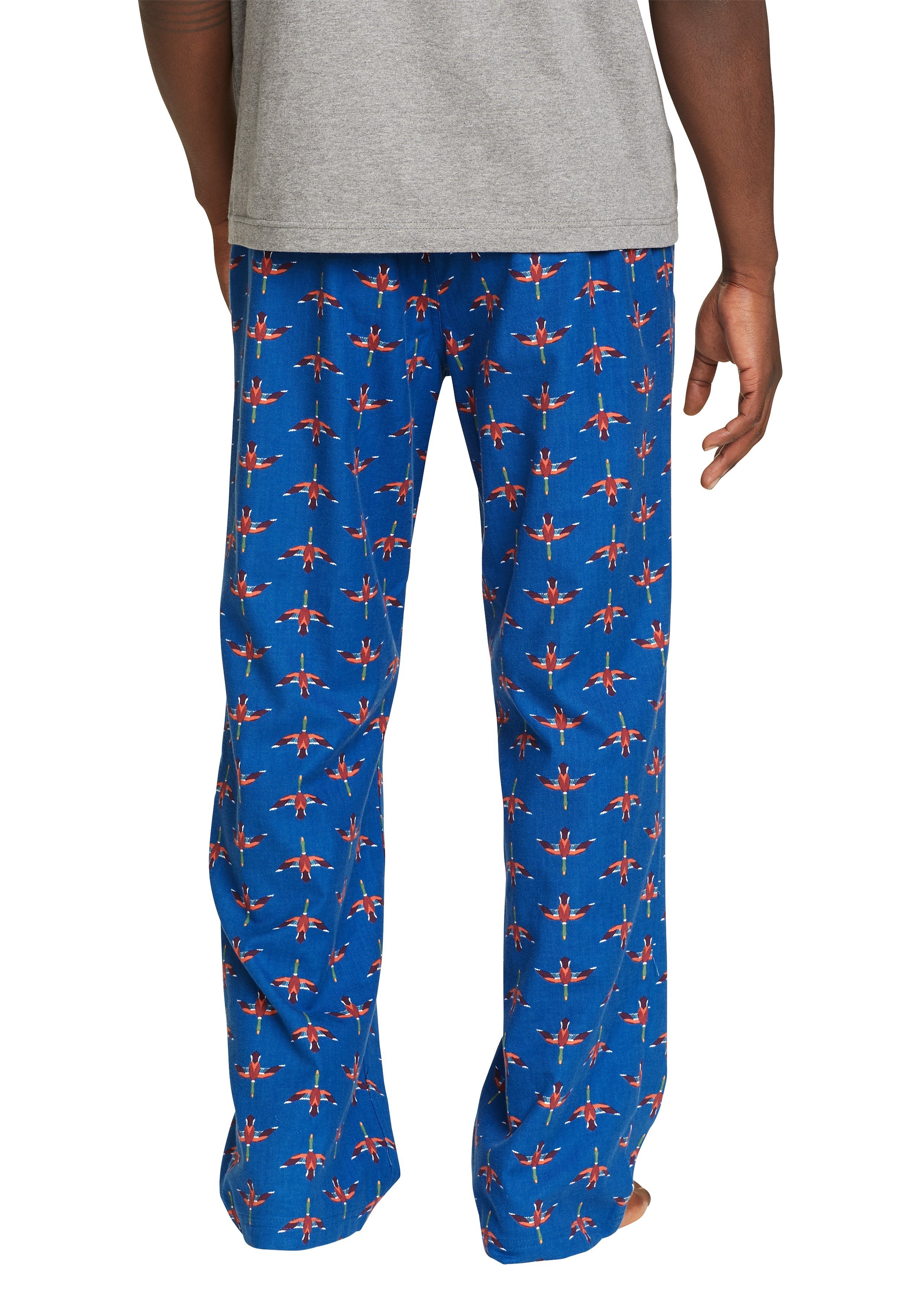 Eddie Bauer Pyjamahose Sleepwear mit Offiziersblau Flannel