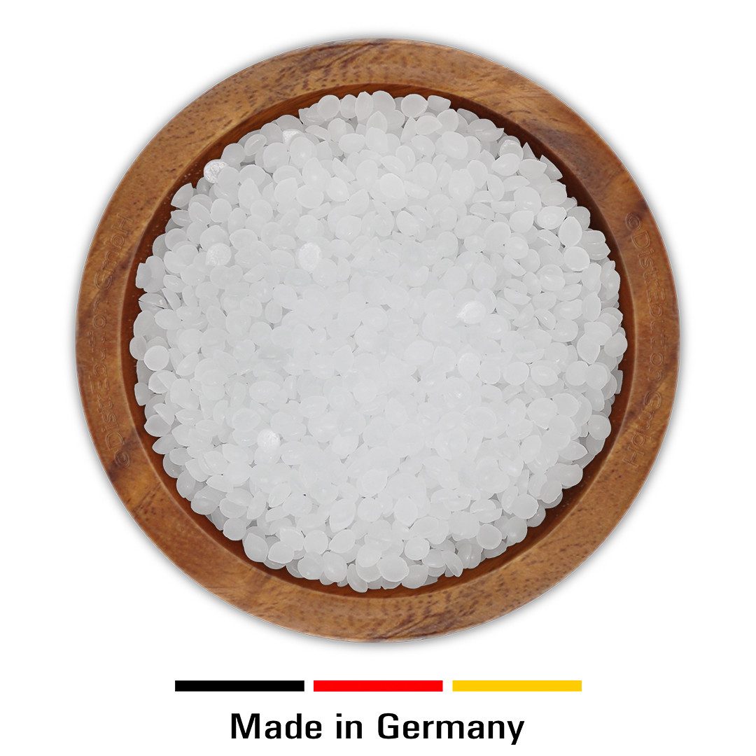 DistrEbution Bastelnaturmaterial Kerzenwachs Weiß - Paraffin Pastillen, Vollraffinat, Kerzenherstellung, Hochrein in verschiedenen Schmelzbereichen