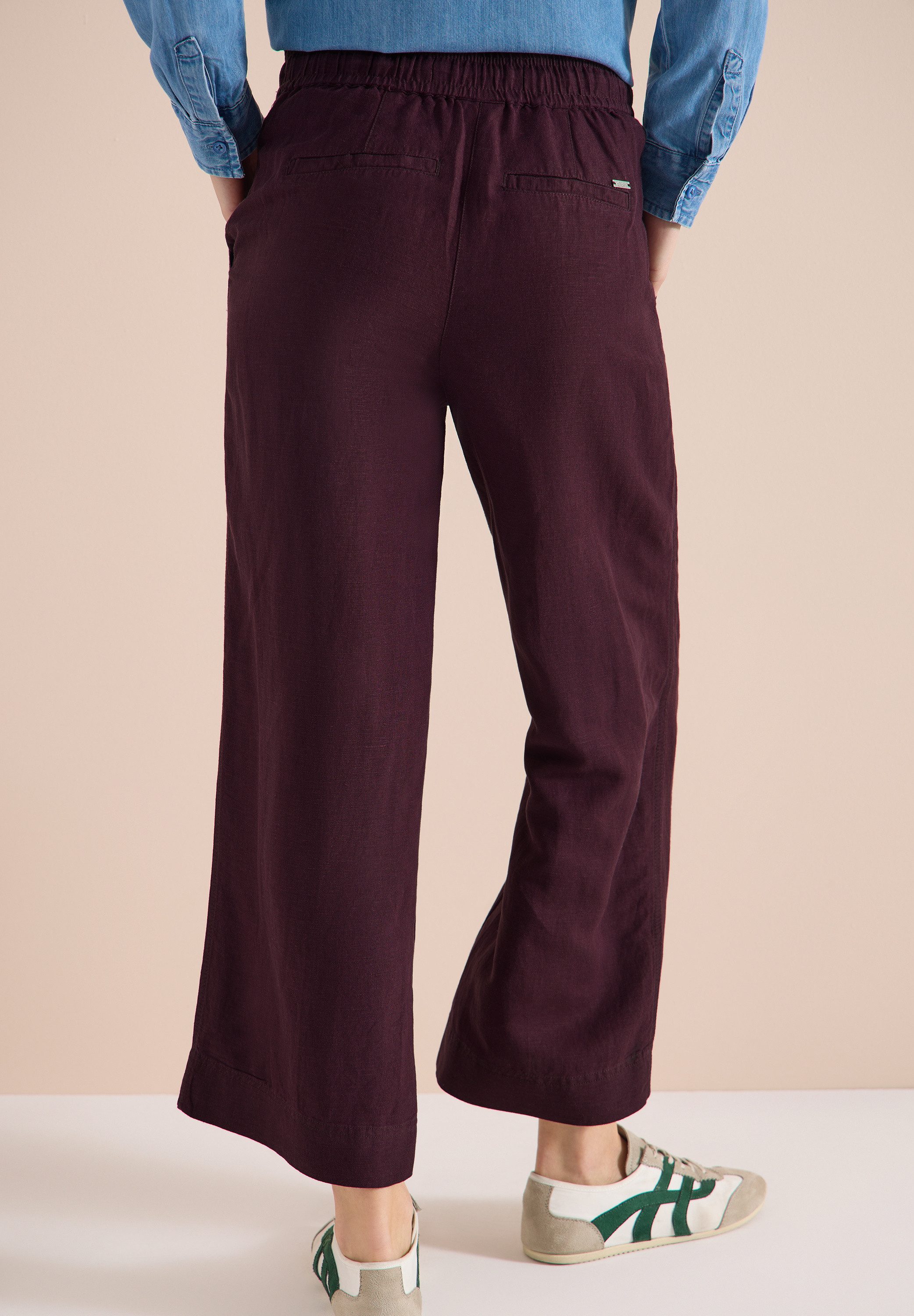 CECIL Stoffhose Style Neele mit Gummizug und aus Leinen-Viskose-Mix