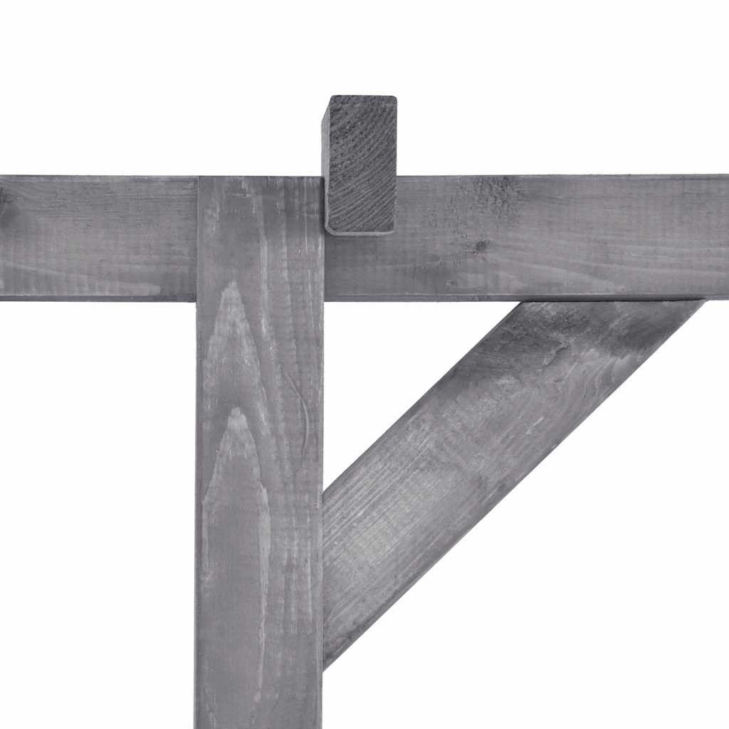 vidaXL Pergola Garten-Pergola Grau 200x40x205 cm Imprägniertes Kiefernholz, BxTxH: 40x40x205 cm, (1-tlg) – Bild 4 von 5