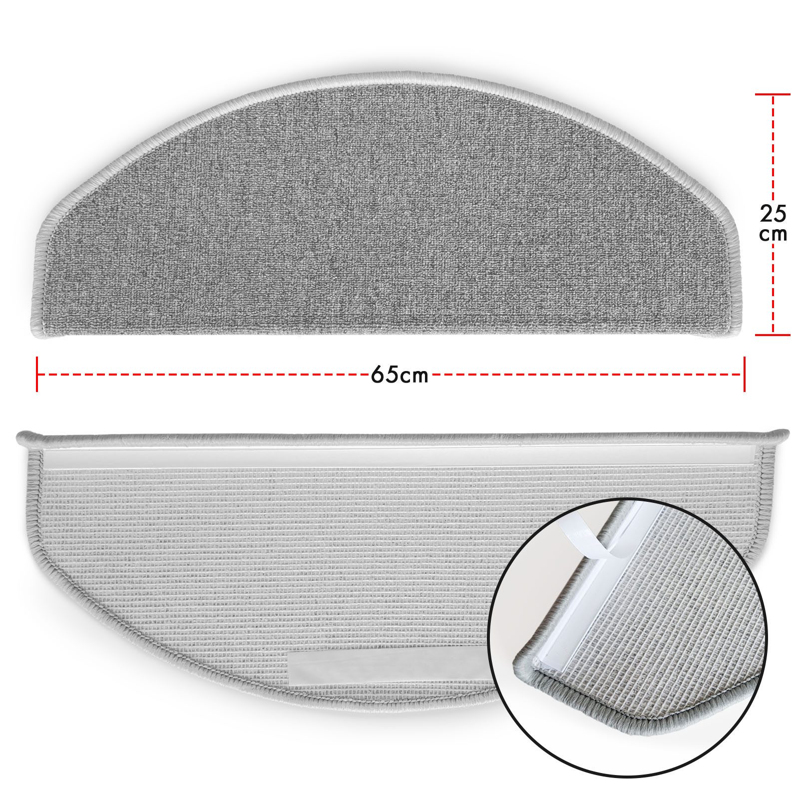 Floordirekt Stufenmatte London Pro, Im modernen Design, Halbrund, Rutschhem günstig online kaufen