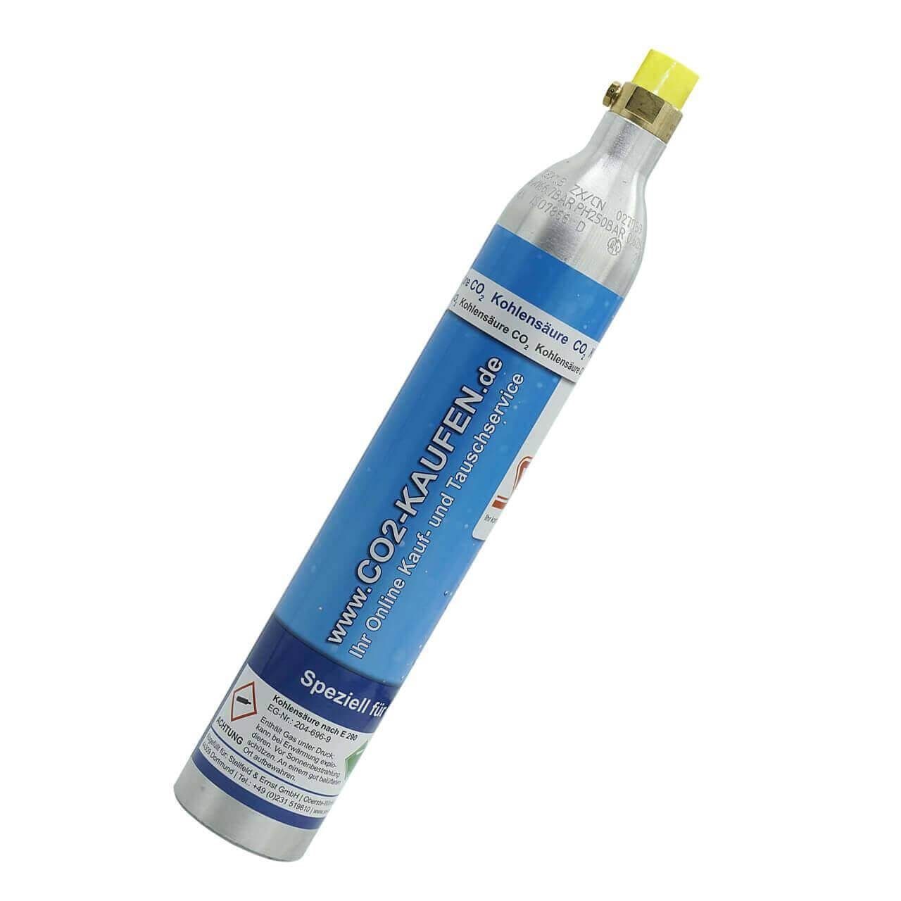 BlueCraft CO₂-Zylinder CO2-Kartusche Soda 425g für bis zu 120 Liter Sprudel Wasser, 2 St., abgefüllt in Deutschland - geeignet für SodaStream Wassersprudler
