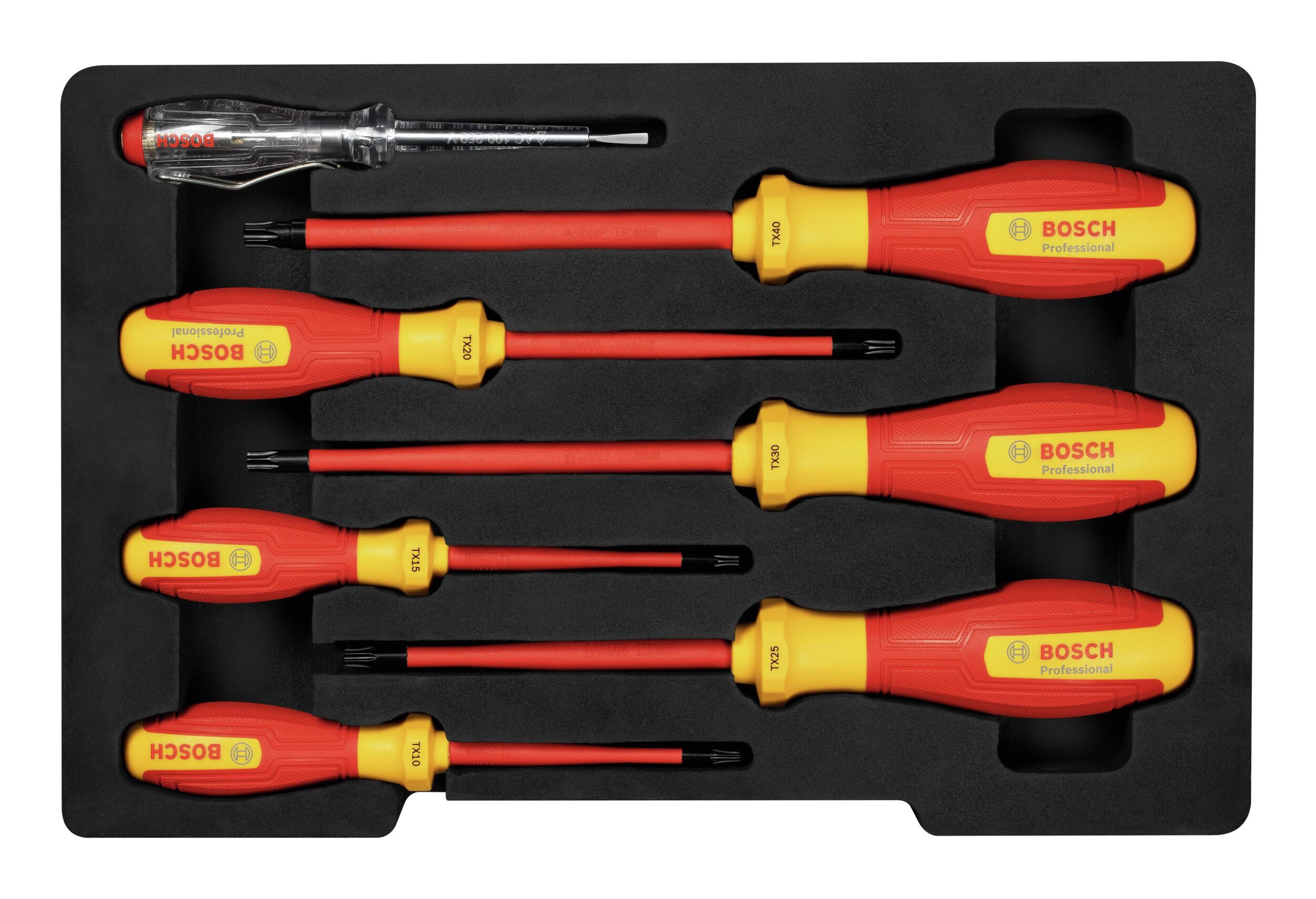 BOSCH Schraubendreher, (7 Teile), VDESet, TX, 7-teilig