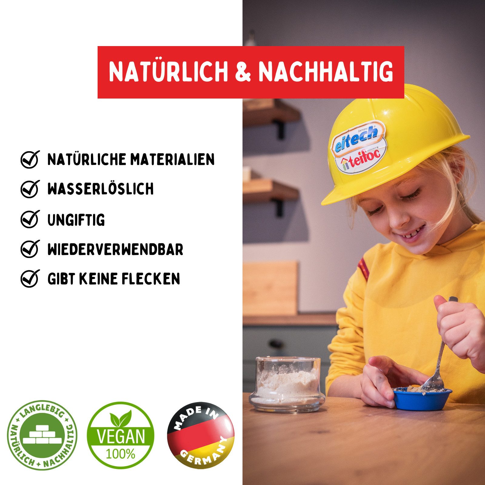 teifoc Burg mit Stiftehalter Steinbaukasten, (Bastelset, 100 St., Kreativspielzeug), Made in Germany