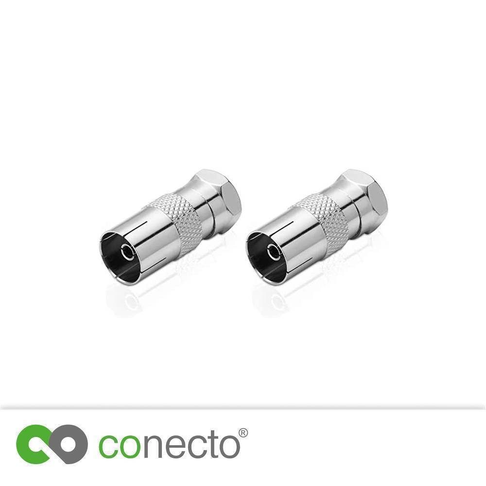 conecto conecto Antennen-Adapter, F-Stecker auf Verbin Adapter IEC-Buchse, SAT-Kabel zum