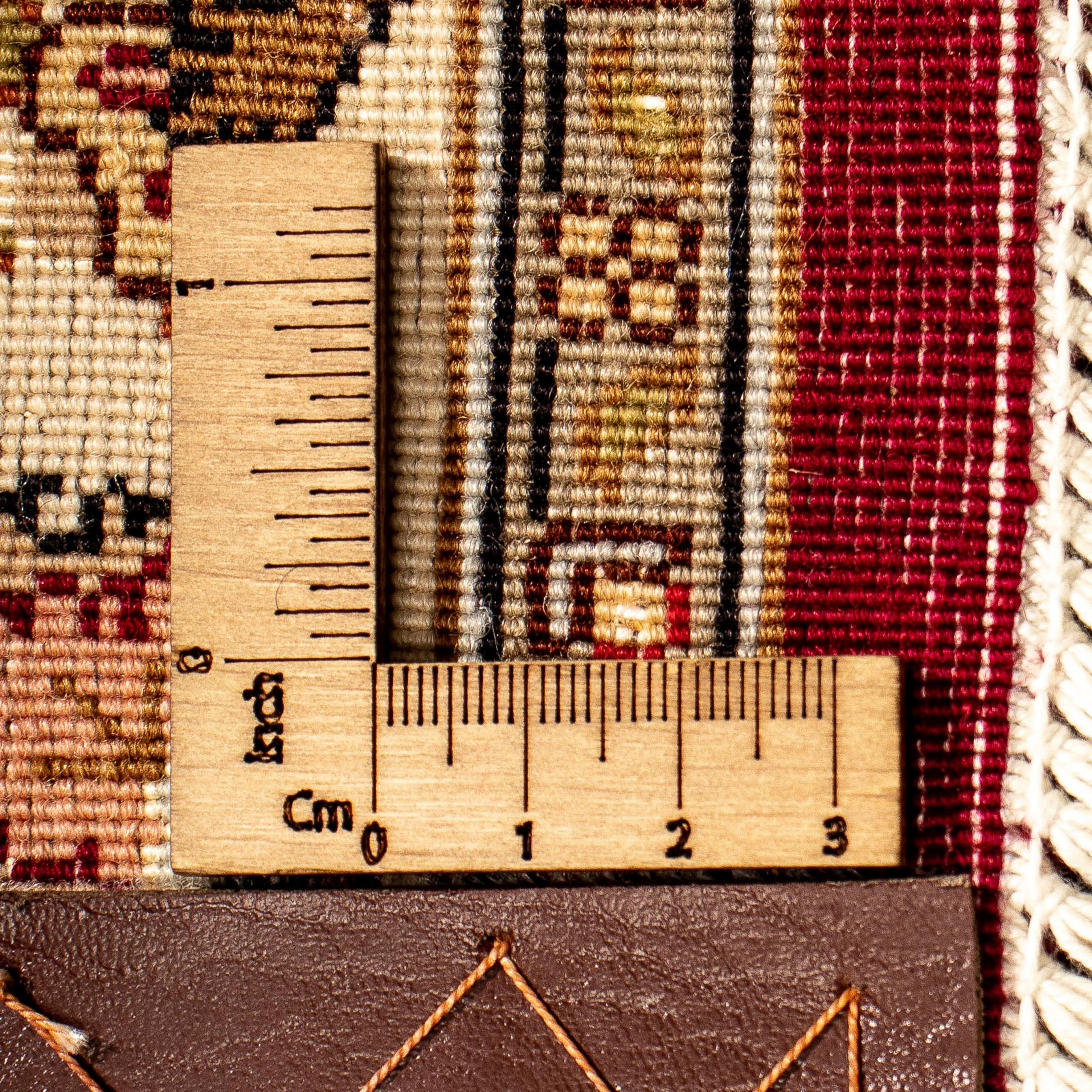 Orientteppich Perser rechteckig, Royal Einzelstück mit dunkelrot, - Wohnzimmer, Handgeknüpft, morgenland, Zertifikat 247 Täbriz x - cm - Höhe: 7 - mm, 364