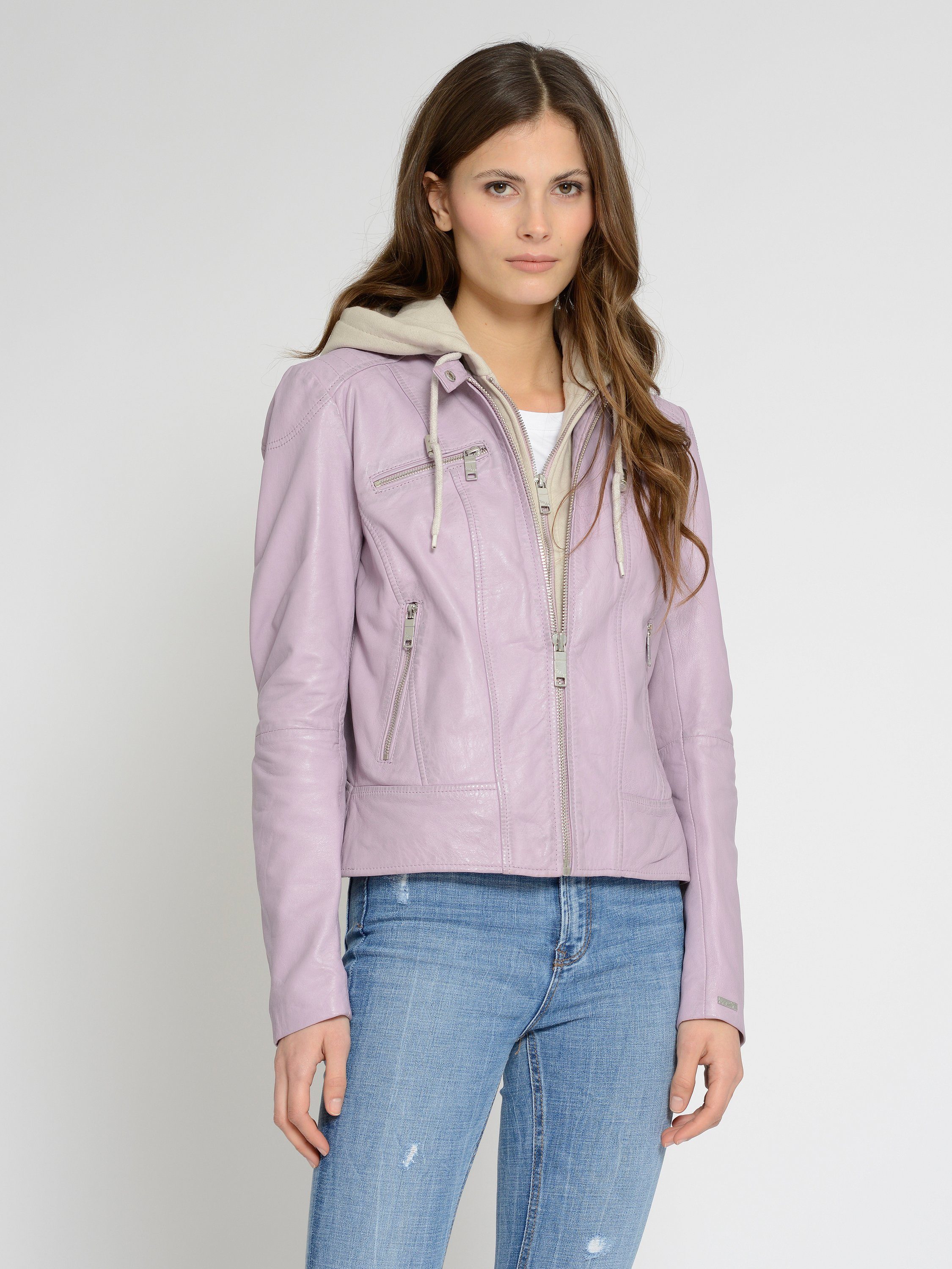 Mico Lederjacke breeze violet Maze