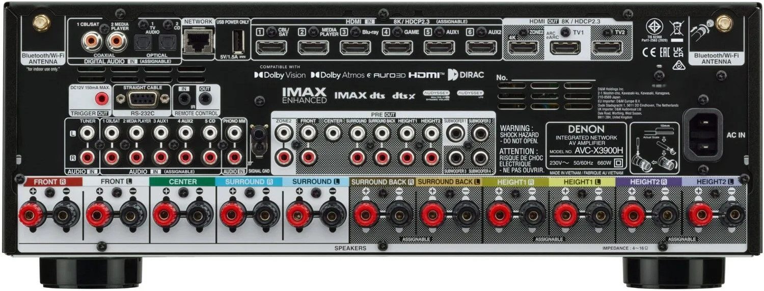 Denon Denon AVC-X3900H AV-Receiver (IEEE 802.11 a/b/g/n/ac) – Bild 4 von 4