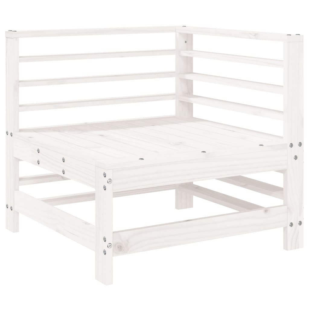 vidaXL Sofaelement Garten-Ecksofas 2 Stk. Weiß günstig online kaufen