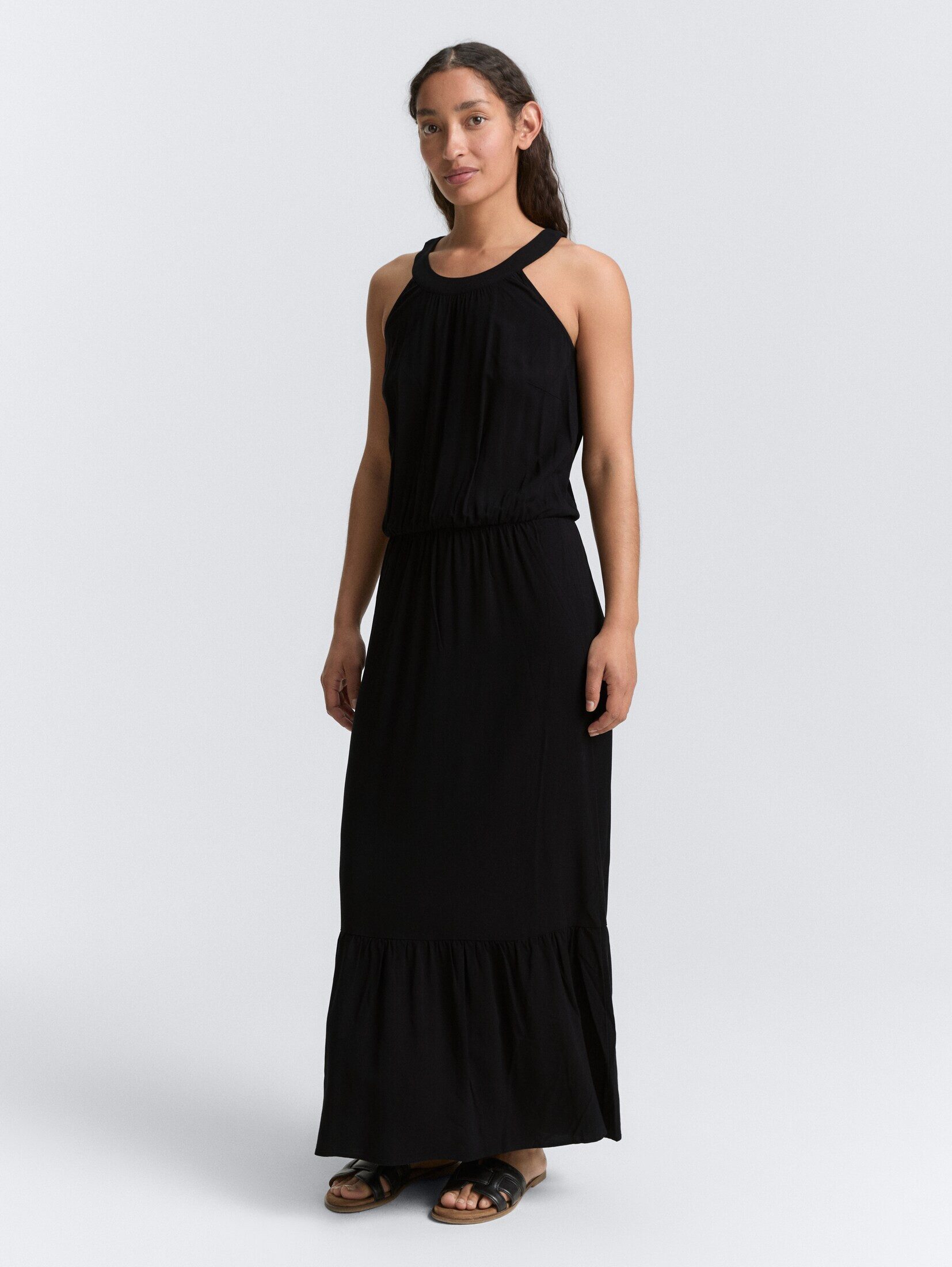 TOM TAILOR Sommerkleid Neckholder Maxi-Kleid günstig online kaufen