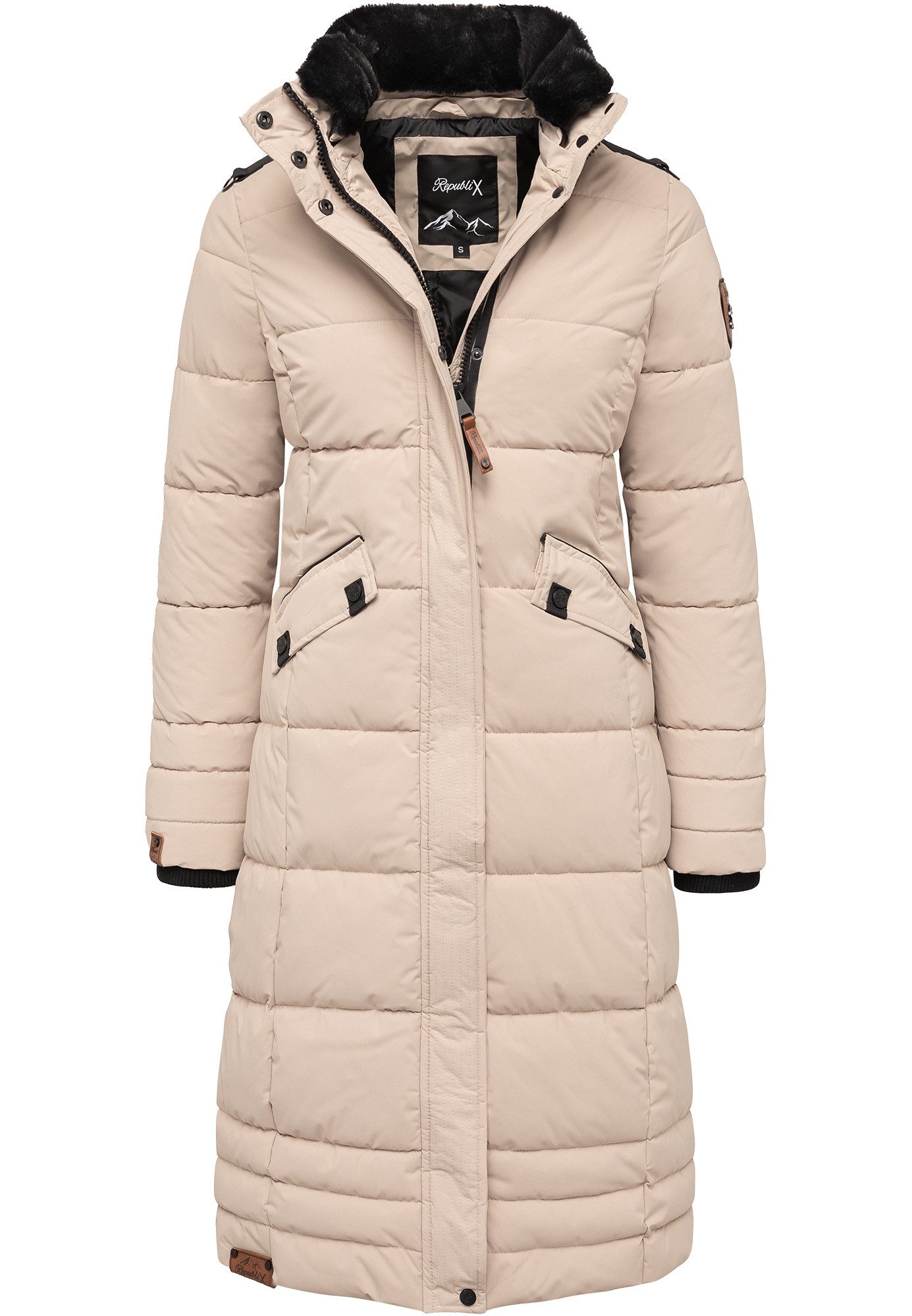 REPUBLIX Winterjacke ELIANNA Damen Gefütterte Dicke Winter Jacke Mantel Parka mit Kapuze